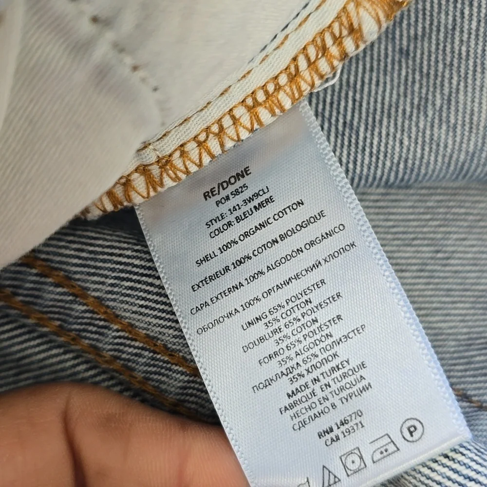 Re/Done Deep Blue Straight Jeans